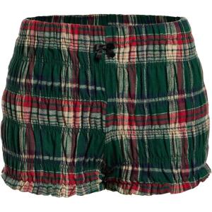 imageSOLY HUX Womens Ruffle Shorts Plaid Y2k Lace Bloomers Elastic Waist Frill Bottoms Gingham Micro BoyshortsGreen Multi Plaid