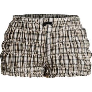 imageSOLY HUX Womens Ruffle Shorts Plaid Y2k Lace Bloomers Elastic Waist Frill Bottoms Gingham Micro BoyshortsWhite Multi Plaid