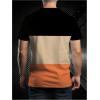 imageSOLY HUX Mens Color Block Tops Short Sleeve T Shirt Streetwear Summer Classic Printed TeesBlack Khaki Multi