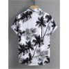 imageSOLY HUX Mens Hawaiian Shirts Tropical Short Sleeve Button Down Beach Shirt Summer Vacation Shirt TopsWhite and Black