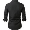imageSOLY HUX Mens Long Sleeve Western Shirts Button Down Collared Shirt Top Cowboy OutfitsBlack Graphic