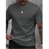 imageSOLY HUX Mens Short Sleeve Knit T Shirts Crew Neck Textured Classic Casual Tee TopsDark Grey