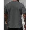 imageSOLY HUX Mens Short Sleeve Knit T Shirts Crew Neck Textured Classic Casual Tee TopsDark Grey