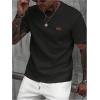 imageSOLY HUX Mens Short Sleeve Knit T Shirts Crew Neck Textured Classic Casual Tee TopsPlain Black