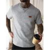 imageSOLY HUX Mens Short Sleeve Knit T Shirts Crew Neck Textured Classic Casual Tee TopsPlain Grey