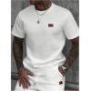 imageSOLY HUX Mens Short Sleeve Knit T Shirts Crew Neck Textured Classic Casual Tee TopsPlain White