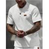 imageSOLY HUX Mens Short Sleeve Knit T Shirts Crew Neck Textured Classic Casual Tee TopsPlain White