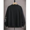 imageSOLY HUX Sweatshirts for Men Letter Graphic Crew Neck Long Sleeve Drop Shoulder Pullover TopBlack Graphic