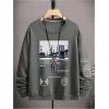 imageSOLY HUX Sweatshirts for Men Letter Graphic Crew Neck Long Sleeve Drop Shoulder Pullover TopGrey Graphic