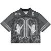 imageSOLY HUX Mens Y2k Jersey Shirts Number Graphic Tees V Neck Half Sleeve Baggy T Shirt Summer Tops StreetwearDark Grey Letter