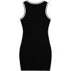 imageSOLY HUX Womens Letter Graphic Print Color Block V Neck Sleeveless Bodycon Mini DressBlack Letter