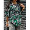 imageSOLY HUX Womens Y2k Graphic TShirts Drop Shoulder Short Sleeve Baggy Tee Tops StreetwearBlack Green Multi