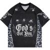 imageSOLY HUX Mens Jersey Shirts Mesh Graphic Tees V Neck Drop Shoulder Short Sleeve Loose Streetwear TopsBlack Letter