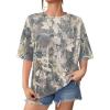 imageSOLY HUX Womens Camo Print T Shirts Loose Short Sleeve Crew Neck Drop Shoulder Tee Tops StreetwearGreen Camo