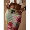 imageSOLY HUX Womens Floral Maxi Skirt Elastic Waist Bodycon Going Out Summer Vacation Long SkirtsMulticoloured Floral