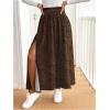 imageSOLY HUX Womens Floral Skirts High Waisted Split Swing Flowy Boho Vacation Long SkirtMocha Brown Leopard