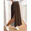 imageSOLY HUX Womens Floral Skirts High Waisted Split Swing Flowy Boho Vacation Long SkirtMocha Brown Leopard