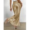 imageSOLY HUX Womens Maxi Skirt High Waisted Fishtail Bodycon Elegant Long SkirtsPlain Gold