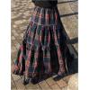 imageSOLY HUX Womens Plaid Maxi Skirt Elastic High Wasited Tiered Ruffle A Line Flowy Long SkirtsRed Plaid