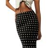 imageSOLY HUX Womens Polka Dots Maxi Skirts Fishtail Bodycon Long Skirts Elegant Going Out OutfitsBlack Polka Dots