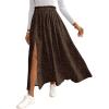 imageSOLY HUX Womens Floral Skirts High Waisted Split Swing Flowy Boho Vacation Long SkirtMocha Brown Leopard