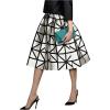 imageSOLY HUX Womens Midi Skirt Plaid Geometric High Waisted A Line Flared Casual SkirtsBlack Geometric