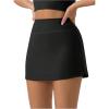 imageSOLY HUX Womens Mini Tennis Skirt Casual High Waisted Athletic Workout Golf Skort with ShortsPlain Black