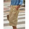 imageSOLY HUX Womens Cargo Capri Pants Casual Summer Baggy Shorts with PocketsPlain Khaki