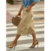 imageSOLY HUX Womens Cargo Capri Pants Casual Summer Baggy Shorts with PocketsPlain Khaki