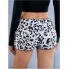 imageSOLY HUX Womens Cheetah Print Micro Shorts Leopard Y2k Mini Rave OutfitsBlack and White