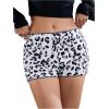 imageSOLY HUX Womens Cheetah Print Micro Shorts Leopard Y2k Mini Rave OutfitsBlack and White