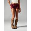 imageSOLY HUX Womens Lace Ruffle Micro Shorts Y2k Elastic Low Rise Sheer Layered Mini Shorts Going Out Party ClubwearPlain Burgundy
