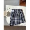 imageSOLY HUX Womens Plaid Pajama Shorts Elastic Low Rise Y2k Casual Summer Sleep Pj Lounge ShortsBlue Plaid