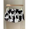 imageSOLY HUX Womens Plaid Pajama Shorts Elastic Low Rise Y2k Casual Summer Sleep Pj Lounge ShortsMulticolor Cow Print