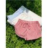 imageSOLY HUX Womens Plaid Shorts 3 Packs Drawstring Elastic Waist Gingham Lounge Bottoms Summer ClothesBlue White Red