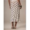 imageSOLY HUX Womens Polka Dots Midi Skirt Low Rise Summer Casual Going Out SkirtsWhite Polka Dots