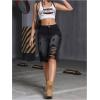 imageSOLY HUX Womens Ripped Denim Shorts Y2k Distressed Wide Leg Raw Hem Summer Bermuda ShortsPlain Black