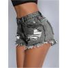 imageSOLY HUX Womens Summer Ripped Jeans Shorts High Waisted Straight Leg Denim Shorts Y2k Preppy ClothesLight Grey