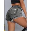 imageSOLY HUX Womens Summer Ripped Jeans Shorts High Waisted Straight Leg Denim Shorts Y2k Preppy ClothesLight Grey