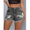 imageSOLY HUX Womens Summer Ripped Jeans Shorts High Waisted Straight Leg Denim Shorts Y2k Preppy ClothesLight Grey