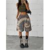 imageSOLY HUX Womens Summer Tie Dye Shorts Elastic Waist Wide Leg Loose Sports Bermuda Shorts StreetwearGrey Multi