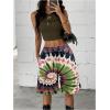 imageSOLY HUX Womens Summer Tie Dye Shorts Elastic Waist Wide Leg Loose Sports Bermuda Shorts StreetwearMulti Tie Dye