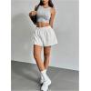 imageSOLY HUX Womens Sweat Shorts 2 Packs Elastic Waist Running Workout Mini Shorts Summer OutfitsWhite and Grey