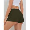 imageSOLY HUX Womens Sweat Shorts Casual Summer Elastic High Waist Running Lounge Shorts with PocketsArmy Green