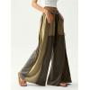 imageSOLY HUX Womens Wide Leg Baggy Sweatpants Acid Wash Drawstring Elastic Waist Palazzo Long Pants with PocketsMulticolor Colorblock