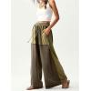 imageSOLY HUX Womens Wide Leg Baggy Sweatpants Acid Wash Drawstring Elastic Waist Palazzo Long Pants with PocketsMulticolor Colorblock