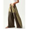 imageSOLY HUX Womens Wide Leg Baggy Sweatpants Acid Wash Drawstring Elastic Waist Palazzo Long Pants with PocketsMulticolor Colorblock
