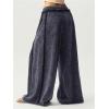 imageSOLY HUX Womens Wide Leg Baggy Sweatpants Acid Wash Drawstring Elastic Waist Palazzo Long Pants with PocketsPlain Grey