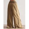 imageSOLY HUX Womens Wide Leg Baggy Sweatpants Acid Wash Drawstring Elastic Waist Palazzo Long Pants with PocketsPure Brown
