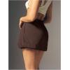imageSOLY HUX Womens Y2k Bubble Shorts High Waisted Puffy Balloon Summer Mini Shorts with PocketsPure Coffee Brown